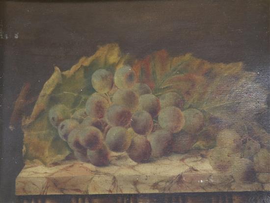 Oil on board, still life, signed, 20 x 26.5cm